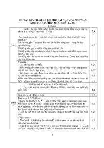 Hướng dẫn chấm đề thi thử đại học môn ngữ văn khối c - Năm học 2012 – 2013 ( đợt II)