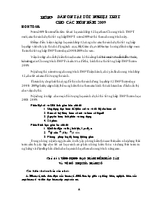 Hướng dẫn ôn tập tốt nghiệp trung học phổ thông cho các môn năm 2009