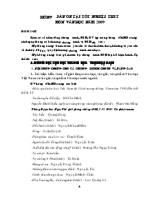 Hướng dẫn ôn tập tốt nghiệp trung học phổ thông môn văn học năm 2009