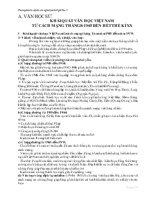 Khái quát văn học Việt Nam từ cách mạng tháng 8-1945 đến hết thế kỉ XX