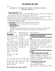 Khái quát văn học Việt Nam từ cách mạng tháng Tám 1945 đến hết thế kỉ XX