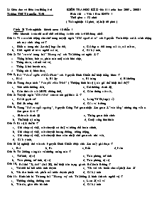 Kiểm tra học kì I - Lớp 11 ( năm học 2007 – 2008 ) Môn thi : Văn ( Ban KHTN ) Trường THPT Nguyễn Trãi