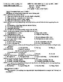 Kiểm tra học kì II - Lớp 11 ( năm học 2007 – 2008 ) Môn thi : Văn ( Ban KHXH ) Trường THPT Nguyễn Trãi