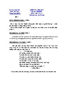 Kiểm tra học kỳ 2 năm học :2008-2009 trung tâm giáo dục thường xuyên môn: ngữ văn 11 thời gian làm bài: 90 phút