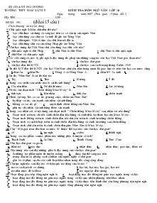 Kiểm tra môn ngữ văn Lớp 10 Trường Thpt Nam Sách II