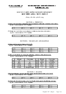 Kỳ thi chọn học sinh giỏi tỉnh lớp 12 năm học 2012 - 2013 môn anh