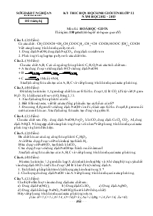Kỳ thi chọn học sinh giỏi tỉnh lớp 12 năm học 2012 - 2013 môn hóa học 150 phút
