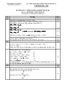 Kỳ thi chọn học sinh giỏi tỉnh lớp 12 năm học 2012 - 2013 môn hóa học