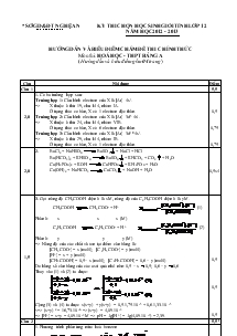 Kỳ thi chọn học sinh giỏi tỉnh lớp 12 năm học 2012 - 2013 môn hóa