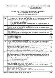 Kỳ thi chọn học sinh giỏi tỉnh lớp 12 trung học phổ thông  năm học 2012 - 2013 môn thi sinh