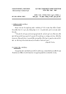 Kỳ thi chọn học sinh giỏi tỉnh năm học 2004 – 2005  môn: văn - tiếng việt lớp 9 ( vòng 1)