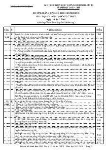 Kỳ thi chọn học viên giỏi tỉnh lớp 12 năm học 2012 - 2013 môn thi địa