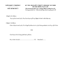 Kỳ thi học sinh giỏi lớp 11 THPT năm học 2013-2014 Đề Thi Môn: Ngữ Văn Dành cho học sinh các trường THPT không chuyên