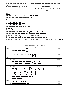 Kỳ thi kiểm tra khảo sát chất lượng đầu năm Môn thi: Toán 11 trường THPT Trần Quang Khải