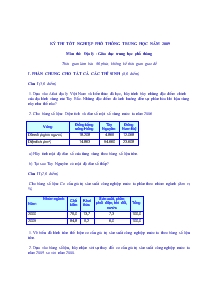 Kỳ thi tốt nghiệp phổ thông trung học năm 2009 môn thi: địa lý - Giáo dục trung học phổ thông