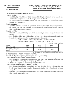 Kỳ thi tốt nghiệp trung học phổ thông năm 2012 môn thi : địa lý 12
