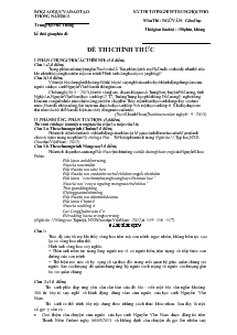 Kỳ thi tốt nghiệp trung học phổ thông năm 2013 môn thi : ngữ văn - Giáo dục trung học phổ thông