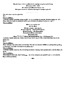 Kỳ thi tốt nghiệp trung học phổ thông Năm học 2002 - 2003 Đề chính thức Môn thi : Làm văn