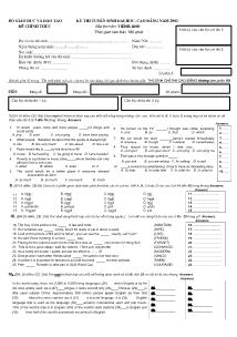 Kỳ thi tuyển sinh đại học, cao đẳng năm 2002 Bài thi môn:tiếng anh