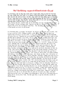 Ma Văn Kháng - Ngọn cờ đổi mới có sức vẫy gọi