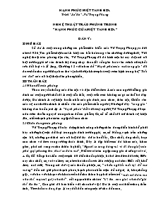 Nghệ thuật trào phúng trong “hạnh phúc của một tang gia”