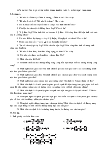 Nôi dung ôn tập cuối năm môn toán lớp 7 - Năm học 2008-2009