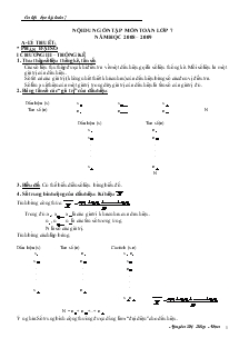 Nội dung ôn tập môn toán lớp 7 năm học 2008 – 2009