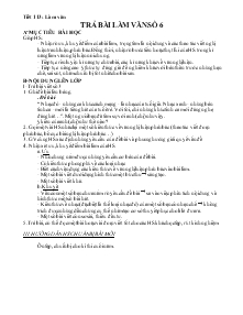 Tiết 113 : Làm văn Trả bài làm văn số 6
