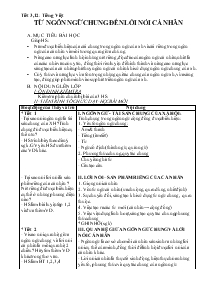 Tiết 3,12 : Tiếng Việt Từ ngôn ngữ chung đến lời nói cá nhân