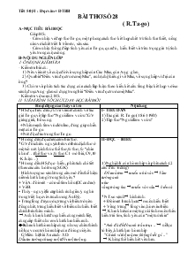 Tiết 50,51 : Đọc văn + ĐTBB Bài thơ số 28 ( R.Ta-Go )