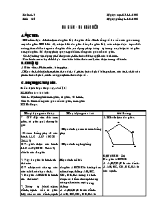 Chuyên đề Đa giác - Đa giác đều