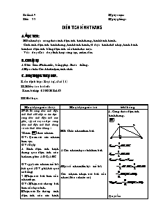 Chuyên đề Diện tích hình thang