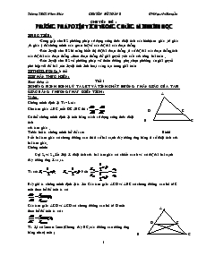 Chuyên đề : Phương pháp diện tích trong chứng minh hình học