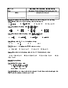 Đề kiểm tra chương III( đề chẵn) thời gian 45phút(không kể thời gian giao đề)