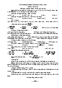 Đề thi học kì I năm học 2006 – 2007 môn : toán 8
