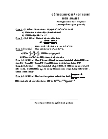 Đề thi olympic tháng 11/2008 môn : toán 8 thời gian làm bài : 90 phút