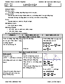 Giáo án Toán Lớp 8 Tuần 27 Tiết 50