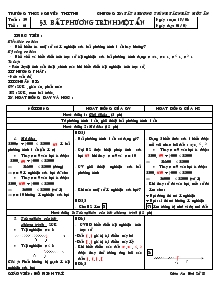 Giáo án Toán Lớp 8 Tuần 29 Tiết 61