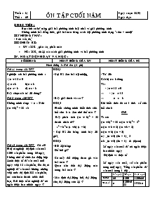 Giáo án Toán Lớp 8 Tuần :  34 Tiết 69