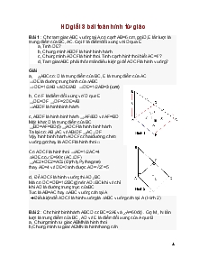 Hướng dẫn giải 3 bài toán hình tứ giác