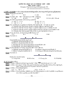Kiểm tra học kỳ I năm học 2007 – 2008 Môn: Toán - Lớp 6