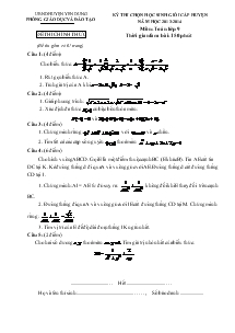 Kỳ thi chọn học sinh giỏi cấp huyện năm học 2013-2014 Môn: Toán Lớp 9 huyện Yên Dũng