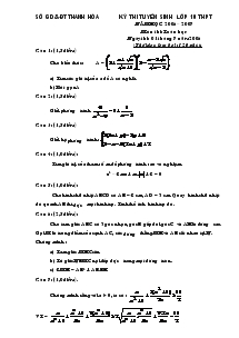 Kỳ thi tuyển sinh lớp 10 THPT năm học 2006 – 2007 Môn Thi: Toán Học