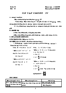 Ôn tập chương IV Đại số 8