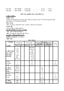 Tiết 68 : Kiểm tra chương IV Hình học Lớp 8