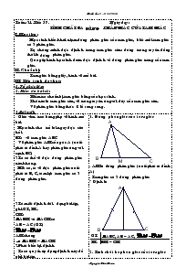 Bài giảng Tính chất ba đường phân giác của tam giác