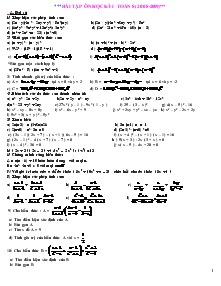 Bài tập ôn học kỳ I –toán 8 (2008-2009)