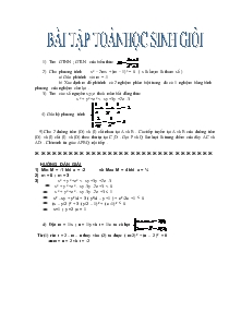 Bài tập toán học sinh giỏi lớp 10