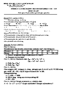 Đề khảo sát chất lượng học kỳ 2 cho năm học 2008 - 2009 môn: toán 7