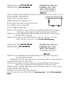 Đề kiểm tra học kì 1 năm học 2013 – 2014 môn: công nghệ 9